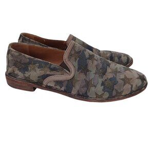 Trask Camo Loafer Flats Ali Suede Camo Shimmer Star Flats Loafers Size 8 M